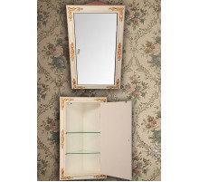 Зеркальный шкаф Migliore CDB 45 R 21866 угловой Слоновая кость Серебро