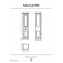 Шкаф пенал Migliore Ravenna 44 R 27068 Слоновая кость Золото Шкаф пенал Migliore Ravenna 44 R 27068 Слоновая кость Золото