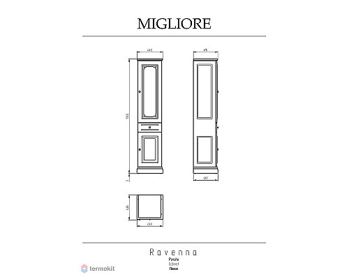 Santeh-Crystal.ru: Шкаф пенал Migliore Ravenna 44 R 27068 Слоновая кость Золото Приобрести Шкаф пенал Migliore Ravenna 44 R 27068 Слоновая кость Золото в магазине сантехники Santeh-Crystal.ru