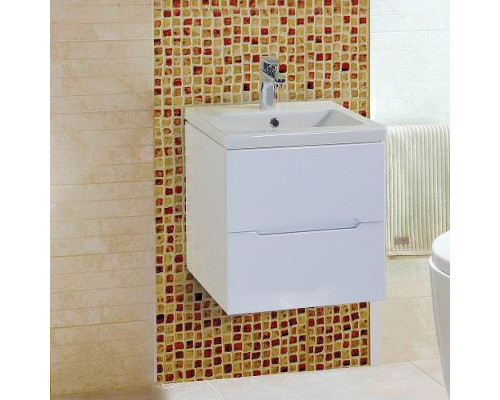 Приобрести Тумба под раковину Onika Айленд 50.13 105021 подвесная Белая в магазине сантехники Santeh-Crystal.ru