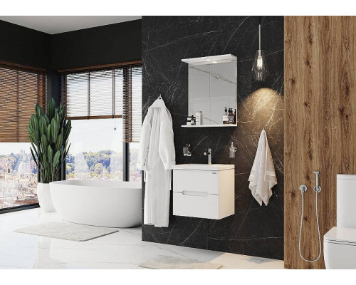 Приобрести Тумба под раковину Onika Айленд 50.13 105021 подвесная Белая в магазине сантехники Santeh-Crystal.ru