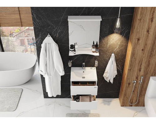 Приобрести Тумба под раковину Onika Айленд 50.13 105021 подвесная Белая в магазине сантехники Santeh-Crystal.ru