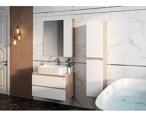 Santeh-Crystal.ru: Зеркало со шкафом Onika Алеста 80.00 R 208095 Камень светлый Белое Заказать Зеркало со шкафом Onika Алеста 80.00 R 208095 Камень светлый Белое в магазине сантехники Santeh-Crystal.ru