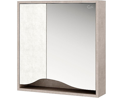 Купить Зеркальный шкаф Onika Брендон 60.00 206084 Камень светлый Бетон крем в магазине сантехники Santeh-Crystal.ru