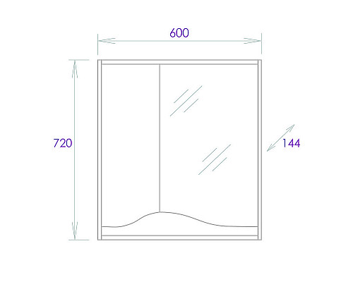 Купить Зеркальный шкаф Onika Брендон 60.00 206084 Камень светлый Бетон крем в магазине сантехники Santeh-Crystal.ru