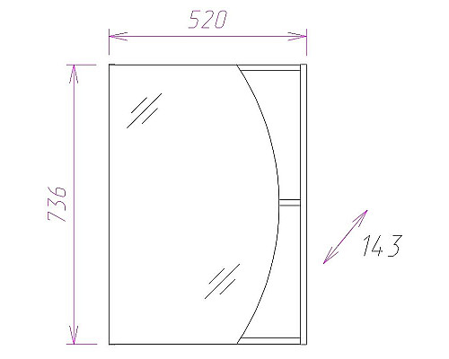 Заказать Зеркальный шкаф Onika Дуэт 52.00 205207 Венге луизиана Бодега светлый в магазине сантехники Santeh-Crystal.ru