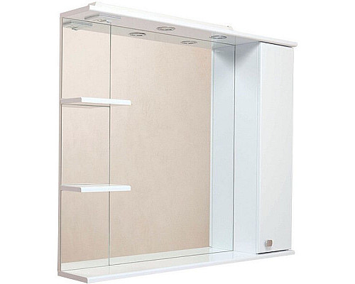 Santeh-Crystal.ru: Зеркало со шкафом Onika Эльбрус 90.02 R 209004 с подсветкой Белое Заказать Зеркало со шкафом Onika Эльбрус 90.02 R 209004 с подсветкой Белое в магазине сантехники Santeh-Crystal.ru