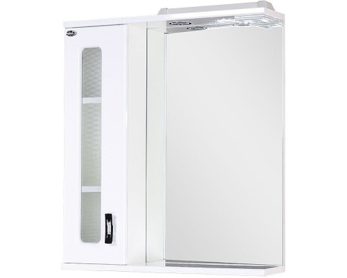 Купить Зеркало со шкафом Onika Кристалл 67.02 206705 с подсветкой Белое в магазине сантехники Santeh-Crystal.ru