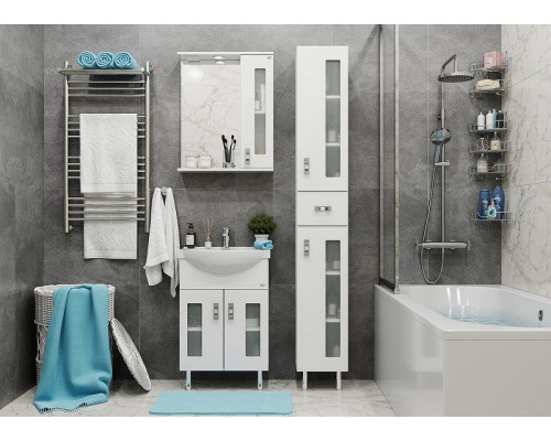 Купить Шкаф пенал Onika Кристалл 30.18 403050 Белый в магазине сантехники Santeh-Crystal.ru