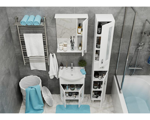 Купить Шкаф пенал Onika Кристалл 30.18 403050 Белый в магазине сантехники Santeh-Crystal.ru