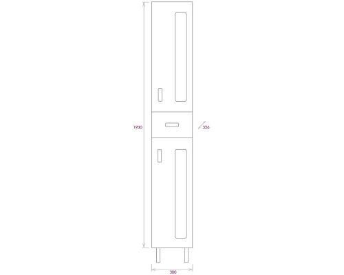 Купить Шкаф пенал Onika Кристалл 30.18 403050 Белый в магазине сантехники Santeh-Crystal.ru