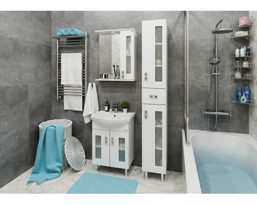 Приобрести Тумба под раковину Onika Кристалл 55.18 105555 Белая в магазине сантехники Santeh-Crystal.ru