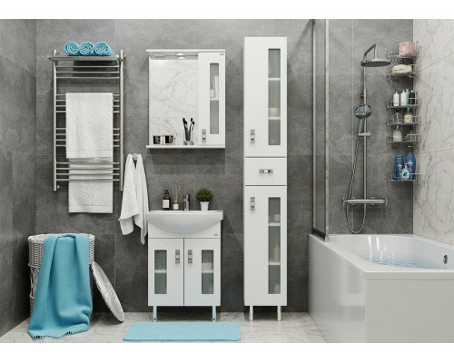 Приобрести Тумба под раковину Onika Кристалл 55.18 105555 Белая в магазине сантехники Santeh-Crystal.ru