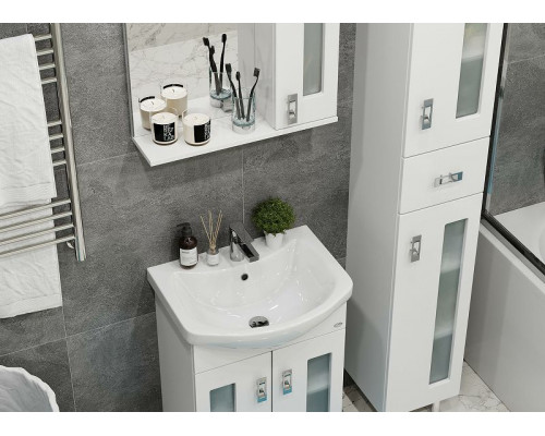 Приобрести Тумба под раковину Onika Кристалл 55.18 105555 Белая в магазине сантехники Santeh-Crystal.ru