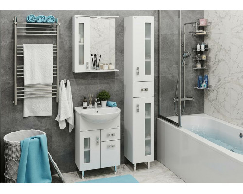 Приобрести Тумба под раковину Onika Кристалл 55.182 105551 Белая в магазине сантехники Santeh-Crystal.ru