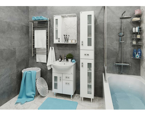 Приобрести Тумба под раковину Onika Кристалл 55.182 105551 Белая в магазине сантехники Santeh-Crystal.ru