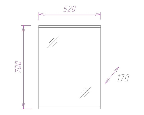 Заказать Зеркало Onika Крит 52.00 205211 Белое в магазине сантехники Santeh-Crystal.ru
