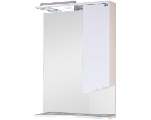 Заказать Зеркало со шкафом Onika Лайн 58.01 R 205820 с подсветкой Белое в магазине сантехники Santeh-Crystal.ru