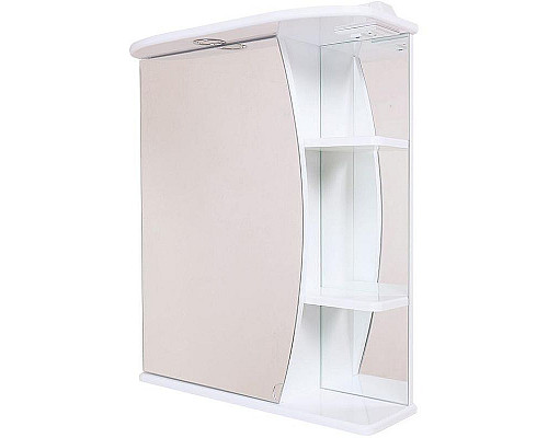 Купить Зеркальный шкаф Onika Луна 55.01 L 205520 с подсветкой Белый в магазине сантехники Santeh-Crystal.ru