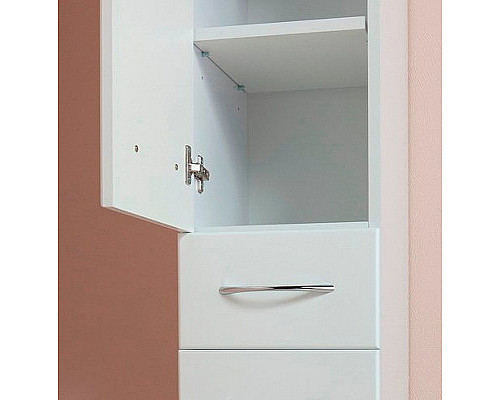 Купить Шкаф пенал Onika Модерн 40.17 L 404009 с бельевой корзиной Белый в магазине сантехники Santeh-Crystal.ru