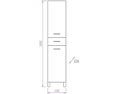 Купить Шкаф пенал Onika Модерн 40.17 L 404009 с бельевой корзиной Белый в магазине сантехники Santeh-Crystal.ru