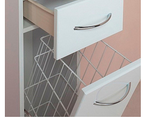 Купить Шкаф пенал Onika Модерн 40.17 L 404009 с бельевой корзиной Белый в магазине сантехники Santeh-Crystal.ru