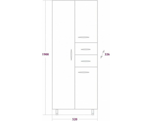 Заказать Шкаф пенал Onika Модерн 52.17 Белый левосторонний в магазине сантехники Santeh-Crystal.ru