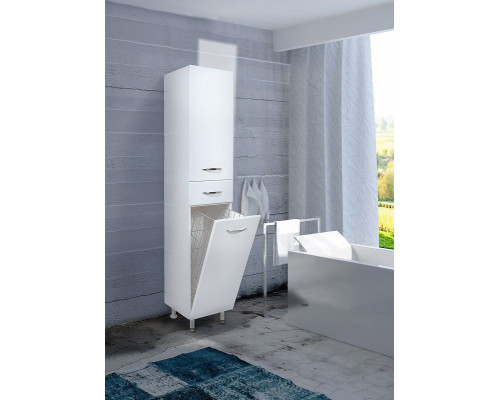 Заказать Шкаф пенал Onika Модерн 26.17 R 402607 с бельевой корзиной Белый в магазине сантехники Santeh-Crystal.ru
