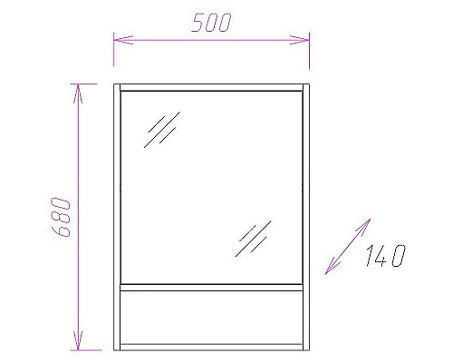 Приобрести Зеркальный шкаф Onika Натали 50.00 R 205013 Ясень таормина в магазине сантехники Santeh-Crystal.ru
