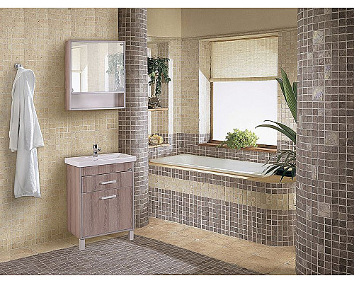 Заказать Зеркальный шкаф Onika Натали 60.00 R 206061 Ясень таормина в магазине сантехники Santeh-Crystal.ru