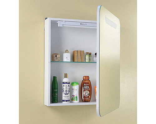 Приобрести Зеркальный шкаф Onika Неаполь 60.01 R 206064 с подсветкой Белый в магазине сантехники Santeh-Crystal.ru