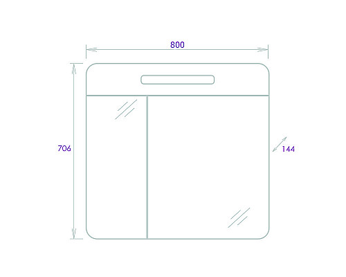 Заказать Зеркальный шкаф Onika Неаполь 80.01 208094 с подсветкой Белый в магазине сантехники Santeh-Crystal.ru