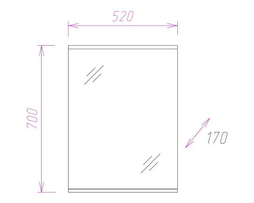 Купить Зеркало Onika Омега 52.01 205206 с подсветкой Белый в магазине сантехники Santeh-Crystal.ru