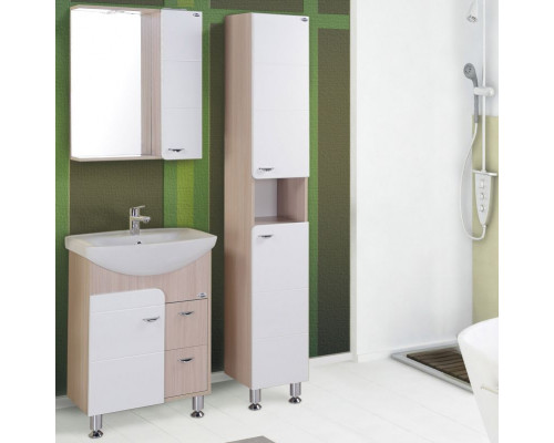 Купить Тумба под раковину Onika Стиль 60 2 ящика Светлый ясень Белый в магазине сантехники Santeh-Crystal.ru