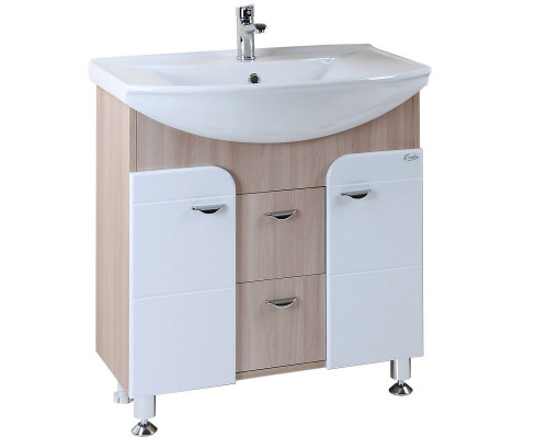 Заказать Тумба под раковину Onika Стиль 75 Светлый ясень Белый в магазине сантехники Santeh-Crystal.ru