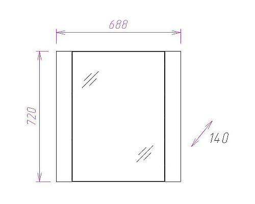 Купить Зеркальный шкаф Onika Стоун 70.00 207034 Темный бетон в магазине сантехники Santeh-Crystal.ru