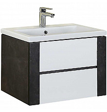 Тумба под раковину Onika Стоун 70.13 107045 подвесная Белая Темный бетон