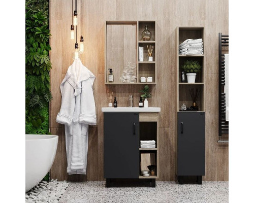 Приобрести Тумба под раковину Onika Тимбер 60.01 106116 Серый матовый Дуб сонома в магазине сантехники Santeh-Crystal.ru