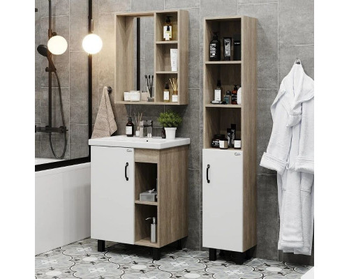 Заказать Шкаф пенал Onika Тимбер 30.01 403066 Белый матовый Дуб сонома в магазине сантехники Santeh-Crystal.ru