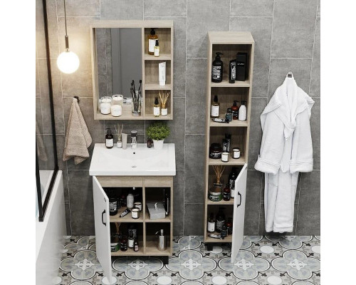 Заказать Шкаф пенал Onika Тимбер 30.01 403066 Белый матовый Дуб сонома в магазине сантехники Santeh-Crystal.ru