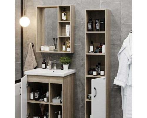 Заказать Шкаф пенал Onika Тимбер 30.01 403066 Белый матовый Дуб сонома в магазине сантехники Santeh-Crystal.ru