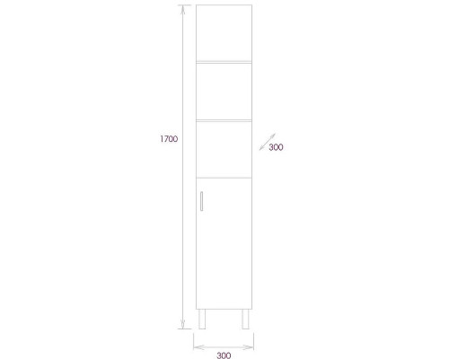 Заказать Шкаф пенал Onika Тимбер 30.01 403066 Белый матовый Дуб сонома в магазине сантехники Santeh-Crystal.ru