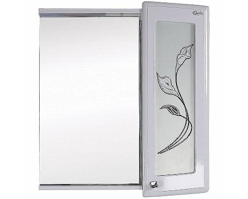 Приобрести Зеркало со шкафом Onika Валенсия 65.01 R 206532 с подсветкой Белое в магазине сантехники Santeh-Crystal.ru