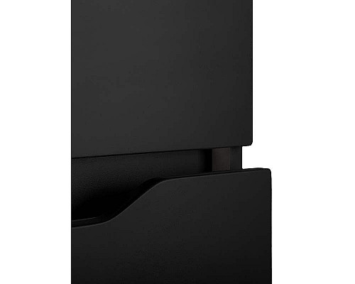 Купить Тумба с раковиной Orange Li-80Tub+Ra подвесная Черная матовая в магазине сантехники Santeh-Crystal.ru