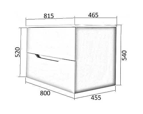 Купить Тумба с раковиной Orange Li-80Tub+Ra подвесная Черная матовая в магазине сантехники Santeh-Crystal.ru
