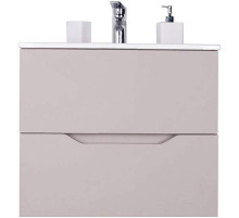 Тумба с раковиной Orange Line 60 Li-60TuL+Ra подвесная Латте матовый