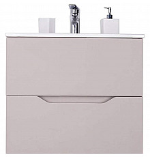 Тумба с раковиной Orange Line 60 Li-60TuL+Ra подвесная Латте матовый