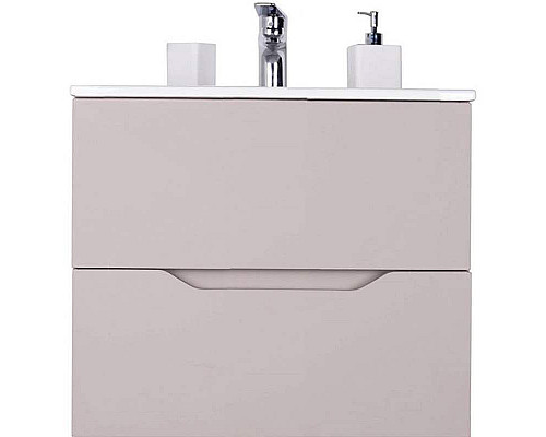 Приобрести Тумба с раковиной Orange Line 60 Li-60TuL+Ra подвесная Латте матовый в магазине сантехники Santeh-Crystal.ru