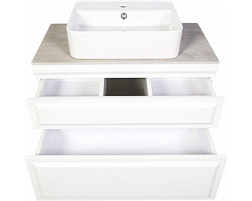 Купить Тумба с раковиной Orange Modi 75 Modi-75TU+RA подвесная Белая в магазине сантехники Santeh-Crystal.ru