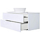 Купить Тумба с раковиной Orange Otto 100 Ot-100TuMDF+B08-360W подвесная Белый глянец в магазине сантехники Santeh-Crystal.ru